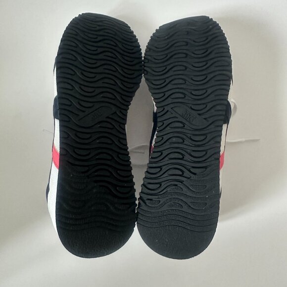 Asics Women’s Tiger Runners in White with Midnight Blue and Hot Pink Accents - 9 - Picture 11 of 12